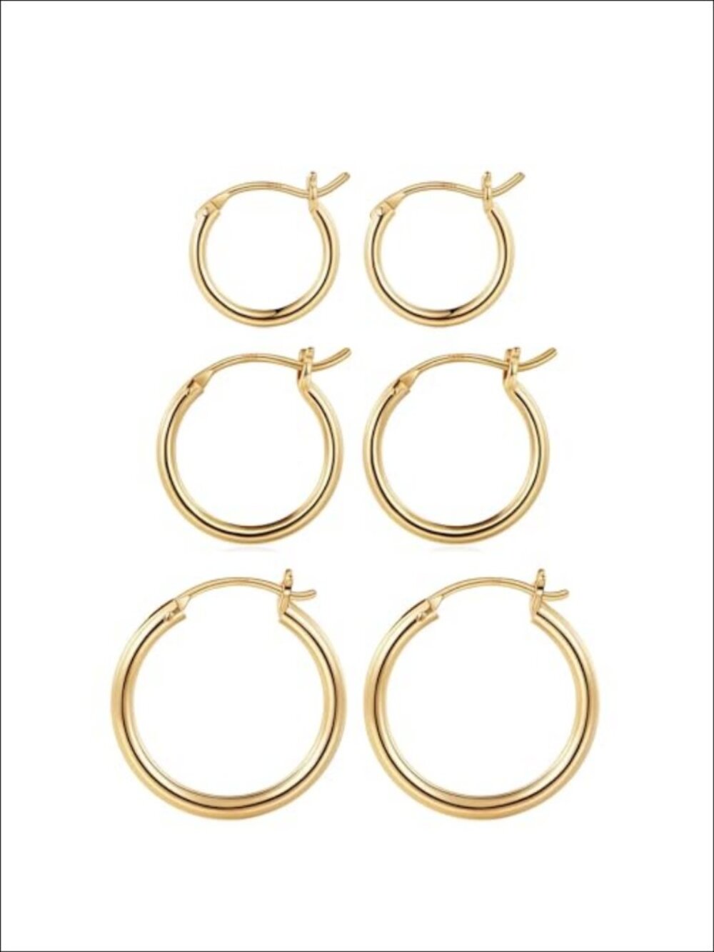 14K Gold Plated Hypoallergenic Hoop Earrings for Women Small Everyday